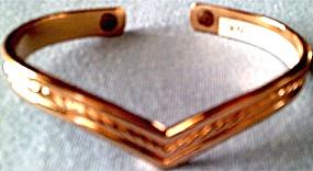Magnetic Copper Bracelet, Front View