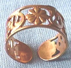 Solid Copper Floral Band